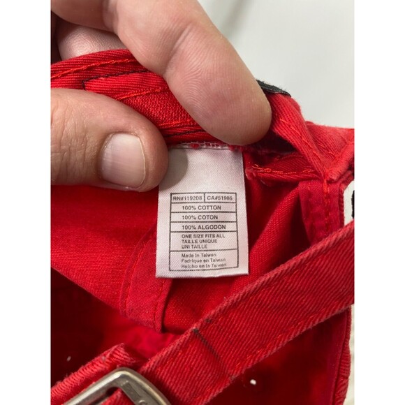 Adidas Chicago Bulls Hat Red Cotton Easy Adjustable NBA Adult One Size - Picture 12 of 12